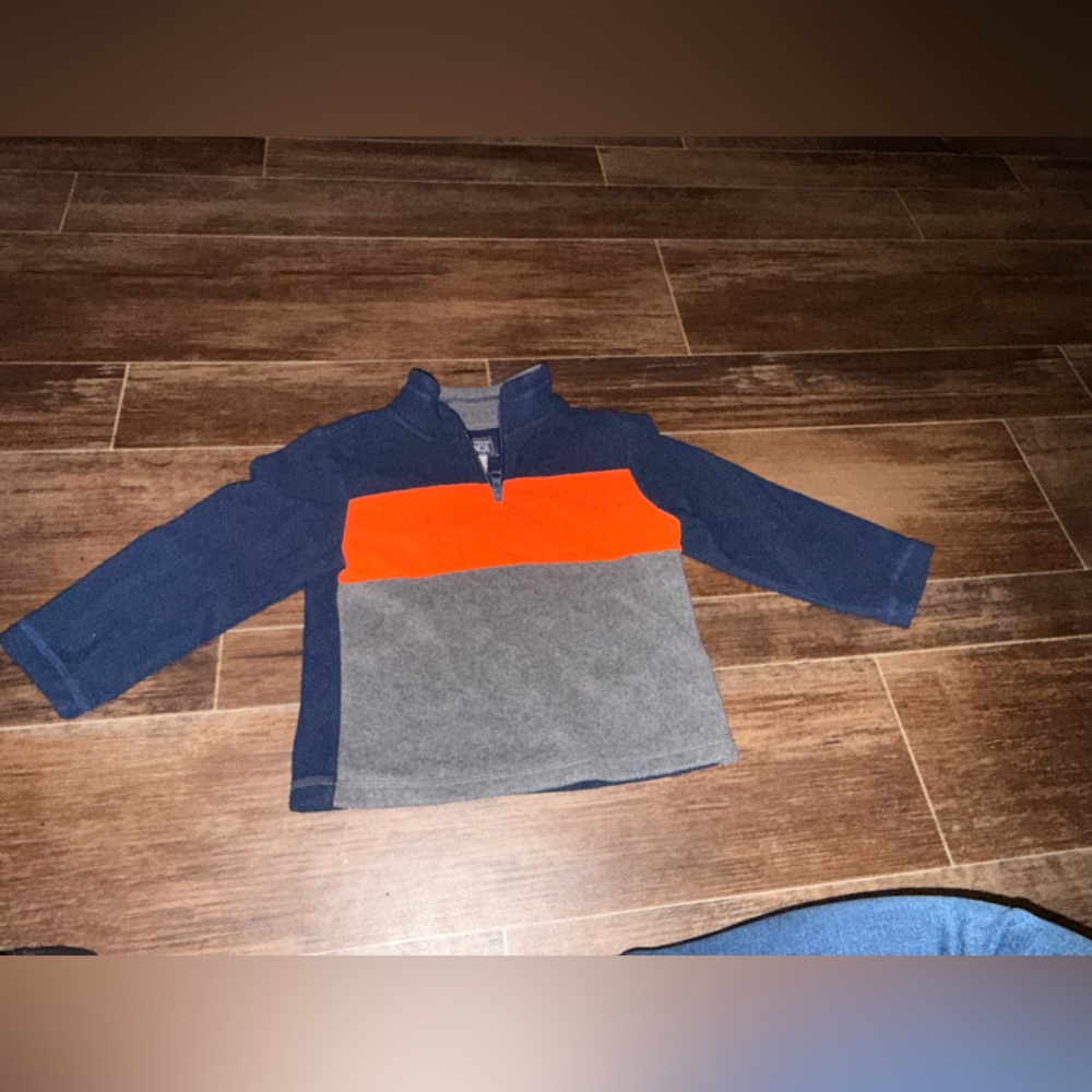 The Children's Place Navy, Orange, and Gray Sweatshirt